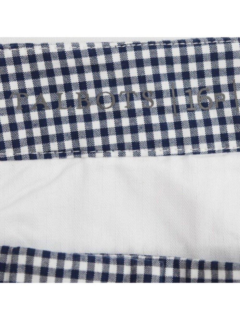 Talbots Perfect Crops Pants Womens 16P Sunrise Gingham Navy Blue White Cropped - Picture 9 of 10